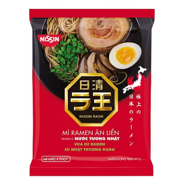 Mì Ramen Nissin Nước Tương Nhật Gói 97G Mì Ramen Nissin Nước Tương Nhật Gói 97G